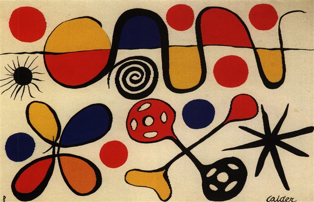 Calder tapestries rugs wall hangings Charles Mathes Value